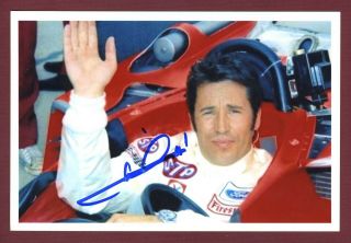 Mario Andretti Motor Sport Hall Of Fame Indy 500 Winner Signed 4x6 Photo C15953