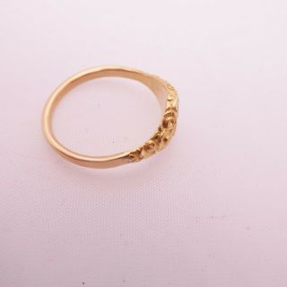 18ct gold memorial ring,  FORGET ME NOT Georgian 18th century embossed 2