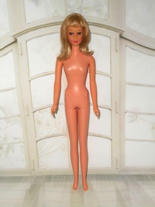 Vintage Barbie BLONDE STRAIGHT LEG FRANCIE DOLL,  SWIMSUIT LARGE CHECKS 3