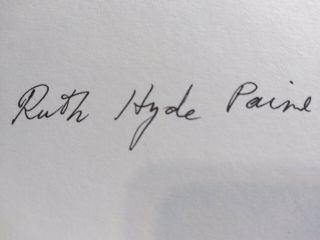 Ruth Hyde Paine Authentic Hand Signed INDEX CARD - John F Kennedy Assassination 2