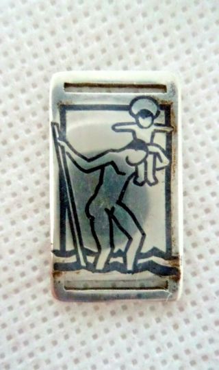 Arts & Crafts Henry George Murphy C1930 Solid Silver Plaque / Pendant /book Mark