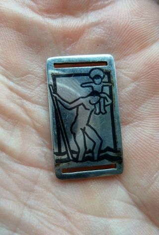 ARTS & CRAFTS HENRY GEORGE MURPHY c1930 SOLID SILVER PLAQUE / PENDANT /BOOK MARK 2
