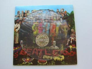 The Beatles 1978 U.  K.  Sgt Peppers Picture Disc Lp Ex