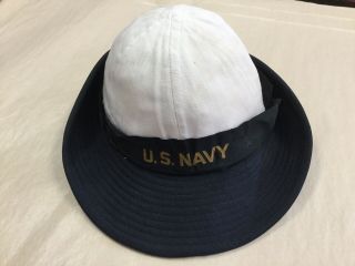 Daisy Mae Ww2 Us Navy Women’s Waves Service Hat Seersucker Size 22