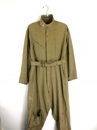 Wwii A4 Flight Suit Size 40 Vintage Military World War Ii 40s Olive