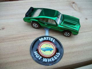 Light Green Over Chrome Olds 442 Redline With Button Bright Apple Read All