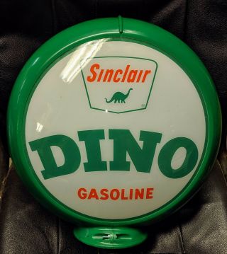 Old Sinclair Dino Gasoline 13.  5 Inch Gas Pump Globe Capco 1 Lens