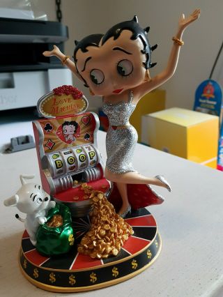 Extremely Rare Betty Boop In Casino Winning The Jackpot Figurine Statue