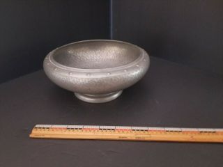 W & Co Arts And Crafts Hand Hammered Pewter Bowl.