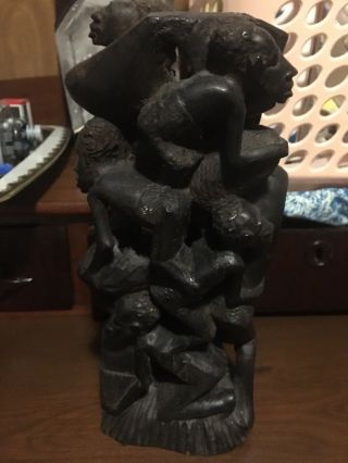 African Makonde Family Tree of Life Wood Carving Sculpture Tanzania 2