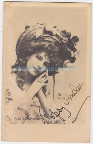 Stage Actress,  Singer,  Dancer Topsy Sinden.  Signed Postcard