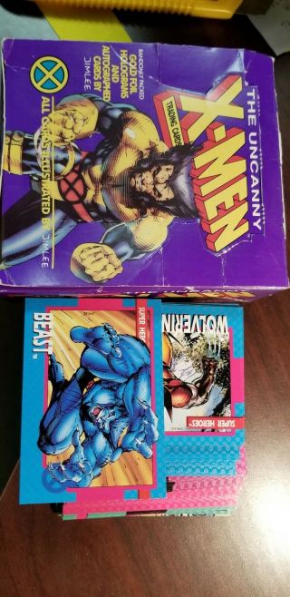 1992 Marvel The Uncanny X - Men Series 1 Base Cards 1 - 99,  Jim Lee Box
