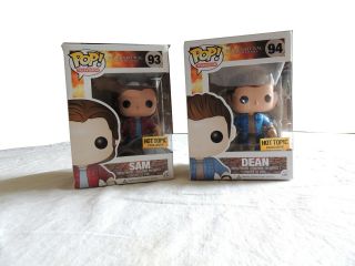 Funko Pop Supernatural Sam And Dean Winchester Hot Topic Exclusive