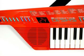 Vintage 1987 Yamaha SHS - 10R Red Keytar FM Digital Keyboard | & 3