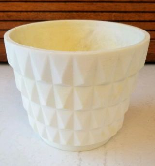 Vintage White /architectural 3d Planter - Fesco - - 6614 Made In U.  S.  A.