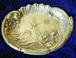 Antique Art Nouveau Dragonfly Pin Dish - For The Lady 