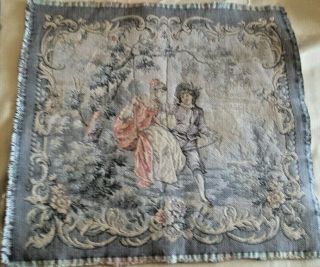Antique Silk Tapestries 12 X 12.  France
