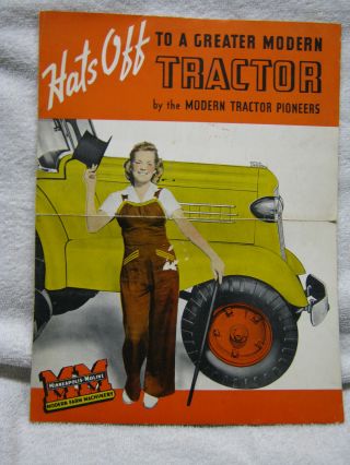 Antique 1938 Minneapolis - Moline Farm Tractor Brochure