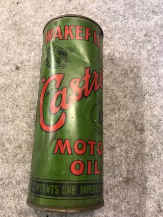 Castrol Vintage 1920s 30s 40s ? Very Early Motor Oil Tin One Imperial Quart