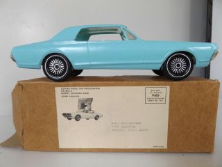Vintage 1967 Mercury Cougar Dealer Promo Sky Blue Plastic Toy W/ Box