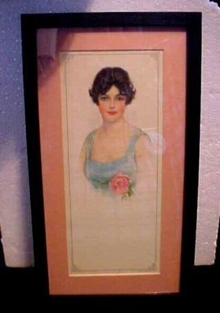Gorgeous Color Gibson Girl Print From 1920 - 1930 