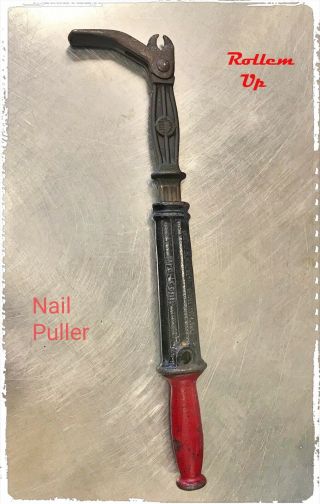 Vintage Bridgeport Hardware No.  20 Cast Iron Nail Puller With Paint
