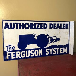 Vintage 2 Sided Metal Flange Sign The Ferguson System