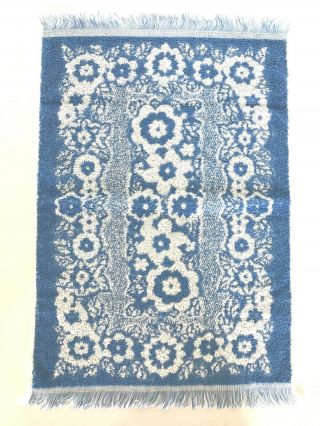 Vintage Cannon Royal Family Blue And White Floral Towel Set of 6: 4 Bath,  2 Hand 3