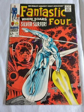 Fantastic Four 72 1968 Silver Surfer Cover Watcher App.  Marvel Kirby