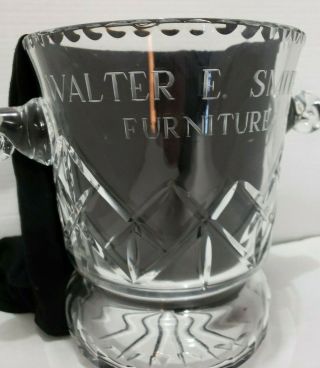 Zawiercie Crystal Champagne Bucket Etched Crystal Walter E Smithe Furniture
