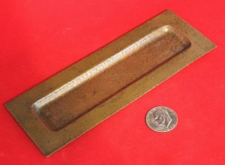 Vintage Roycroft Hand Hammered Mission 10 " Antique Copper Rectangular Pen Tray