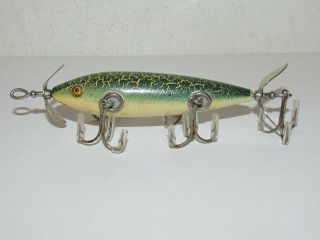 Vintage Pflueger 5 Hook Minnow Bait Fishing Lure Stamped Props