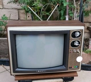 Vintage Sony 17 " Trinitron Kv - 1712 Color Television Tv Econoquick Repair/part