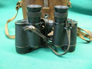 German WWII WW2 E Leitz Wetzlar Dienstglas Binocular D.  F.  6x30,  Case 2