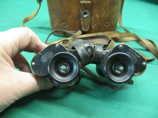 German WWII WW2 E Leitz Wetzlar Dienstglas Binocular D.  F.  6x30,  Case 3