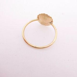 15ct gold domed back portrait miniature of a dog ring,  Victorian 3