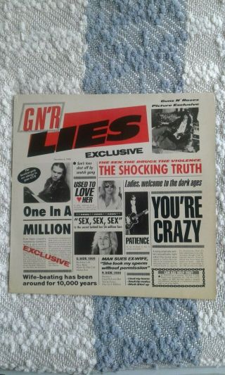 Guns N Roses - Lies - Uk 1st Pressing - A1/b1 - Uncensored Inner,  Ex,  Fpp