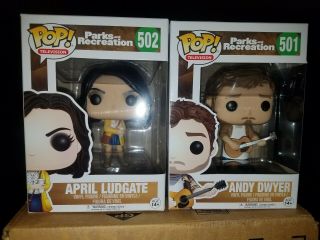 Funko Pop Parks And Recreation Andy Dwyer And April Ludgate