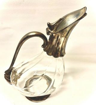 Royal Crystal Rock Duck Decanter Silver Plated Duck Head With Crystal Glass Body