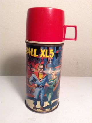 Vintage Metal Lunch Box Thermos Fireball Xl5 1964