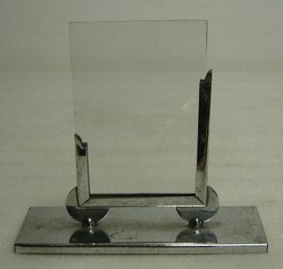 Art Deco Bauhaus Chromed Metal Photo Frame To Put At A Desk