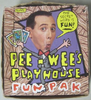 1988 TOPPS PEE - WEE ' S PLAYHOUSE TRADING CARDS OPEN BOX OF 32 FACTORY PACKS 2