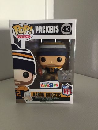 Funko Pop 43 Nfl Green Bay Packers Aaron Rodgers Toys R Us Exclusive