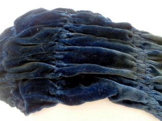 VICTORIAN RUCHED SILK VELVET FRAGMENT FROM A VICTORIAN CAPE 2