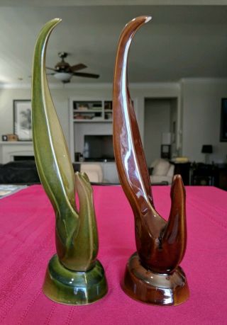 2 Bird Figurine Sculptures - Art Deco.  Mcm.  Mid - Century.  Art Deco Style.  Vintage