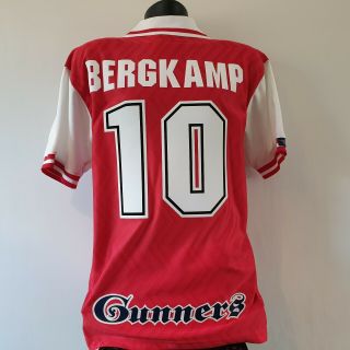 Bergkamp 10 Arsenal Shirt - Large - 1996/1997 - Home Jersey Vintage Jvc Nike