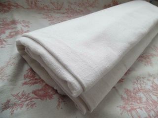 Antique French Hand Loomed Linen Sheet / Fabric Panel 78 " X 100 Great Textile (b)