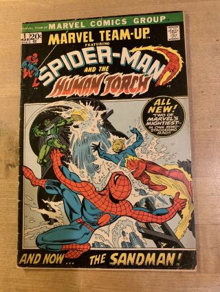 Marvel Team - Up 1 (1972 Marvel) - Spider - Man And The Human Torch Good To Very Good