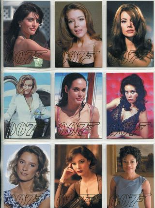James Bond Autographs & Relics Complete 9 Card Chase Set Gold Gallery