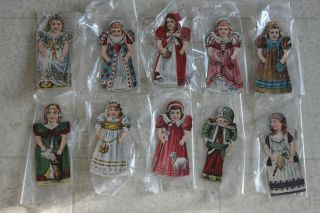 1890s Antique Victorian Paper Dolls 10 Of 16 Stollwerck 